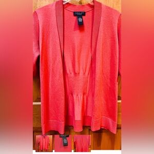 New, short-sleeve coral sweater